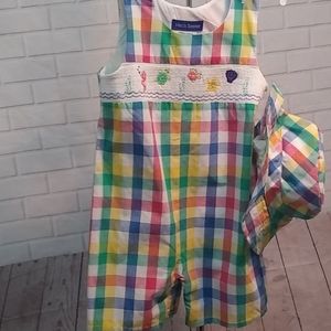Boys smocked coverall NWT